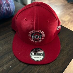 New Era Red 9FIFTY Snapback Hat The Ohio State 2024 National Champions